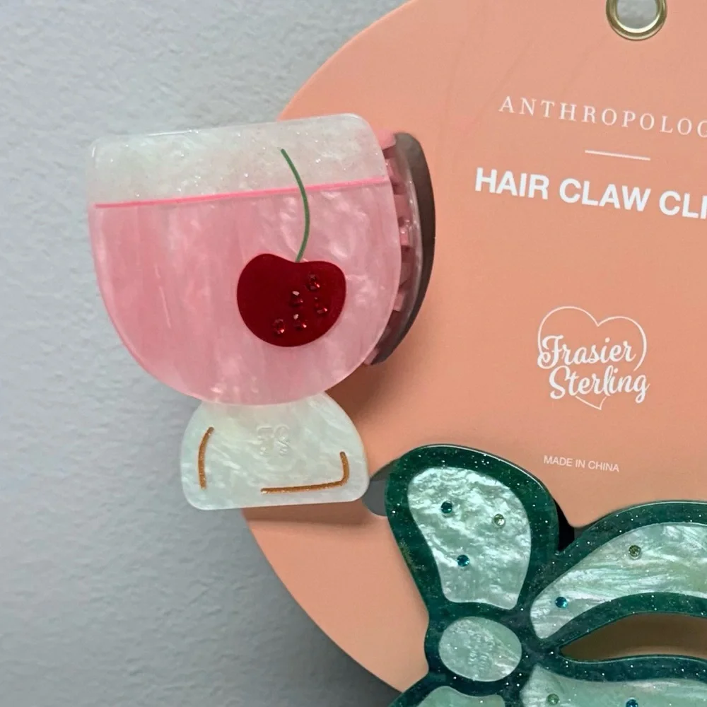 Anthropologie Frasier Sterling Cocktail Hair Claws, Set of 3